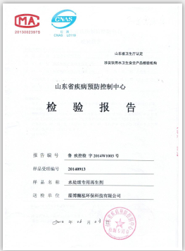 水处理专用再生剂检测报告